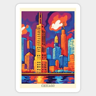 fauvism art of new chicago usa Sticker